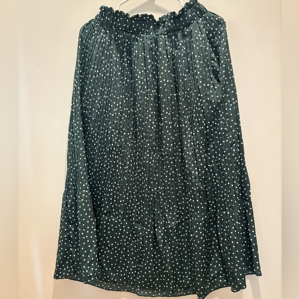 Forest Green High Waisted A Line Skirt